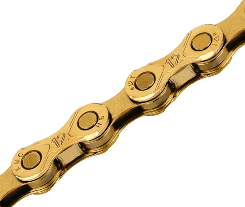 KMC e12 1/2x3/32 136L 12sp Chain in Titanium Gold