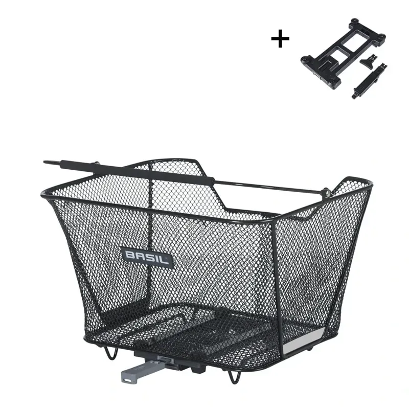 Basil Lesto MIK Rear Basket in Black