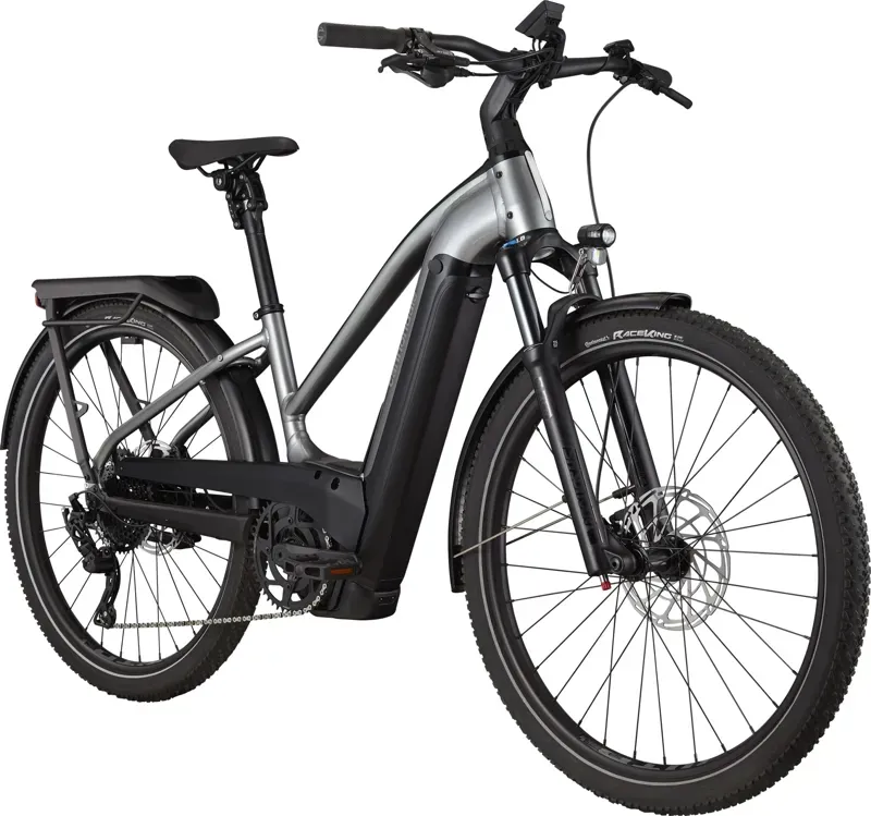 Cannondale Tesoro Neo X 1 StepThru E-Touring Bike in Gray-1