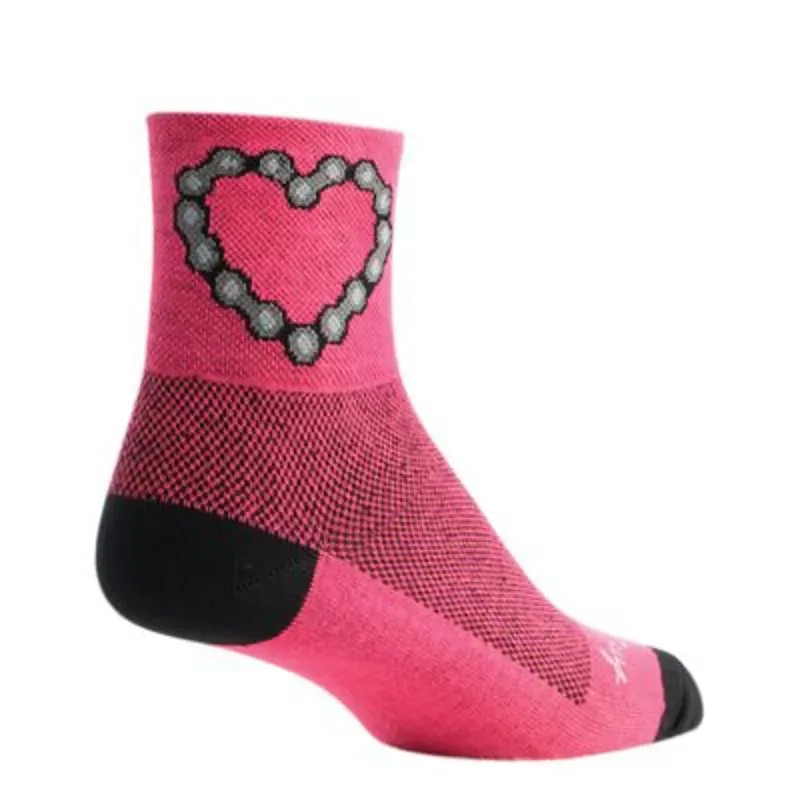 SockGuy Socks 3 Inch Chain in Pink