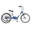 Sun Bicycles Traditional 24 7 Speed Tricycle w/White Basket in Blue