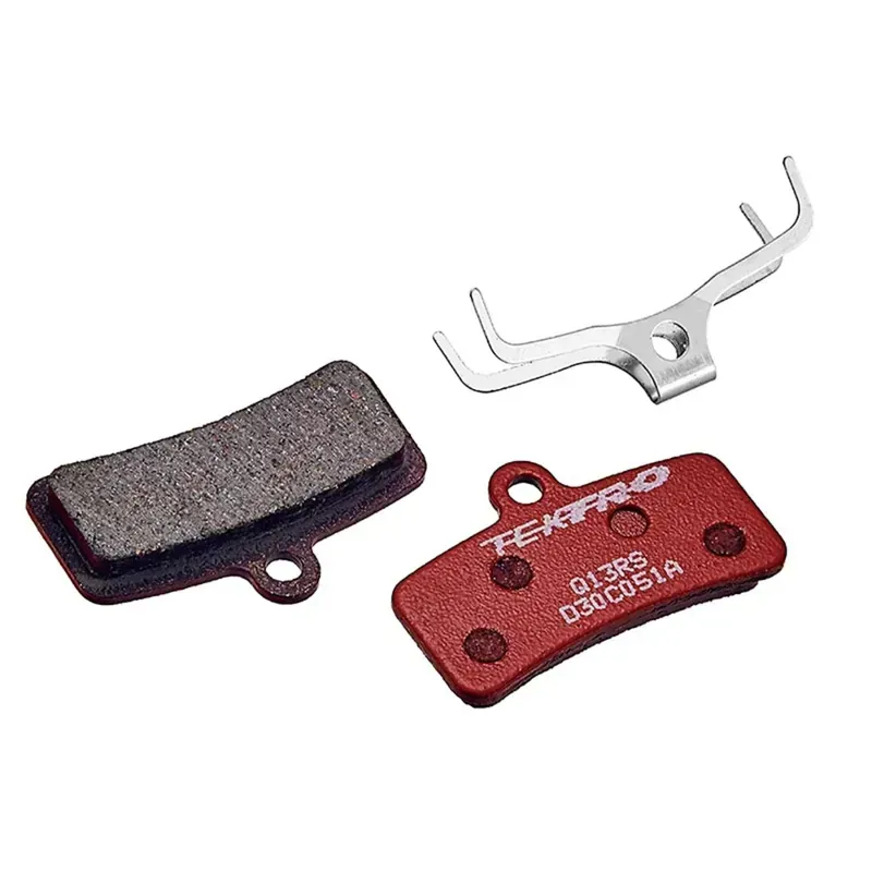 Tektro Q13RS Disc Brake Pad - Resin 5mm Thickness For 4-Piston Brake Calipers Red