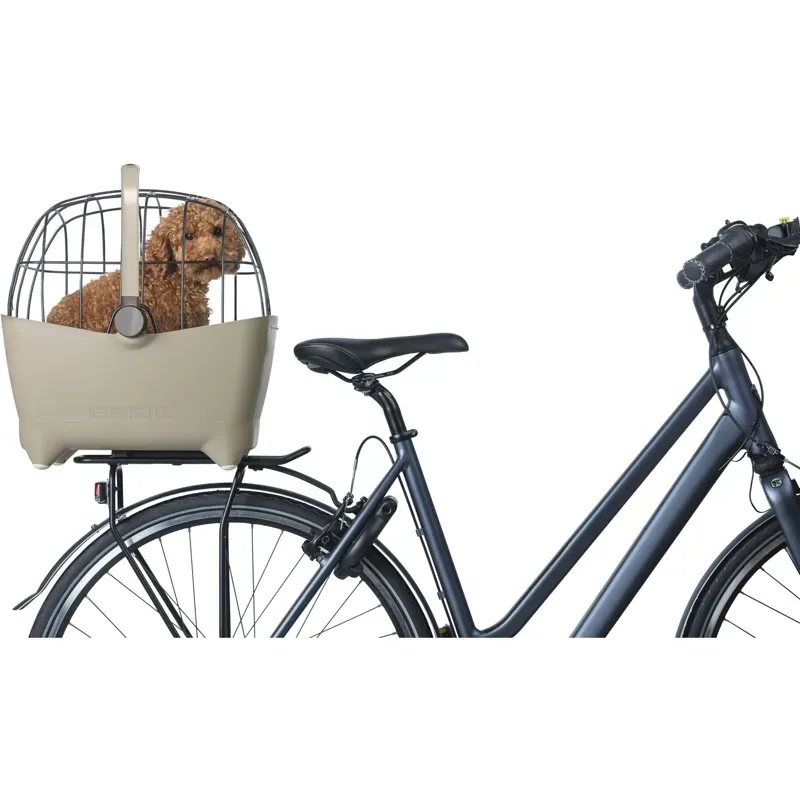 Basil Buddy MIK Dog Bicycle Basket 32L in Biscotti Brown-4