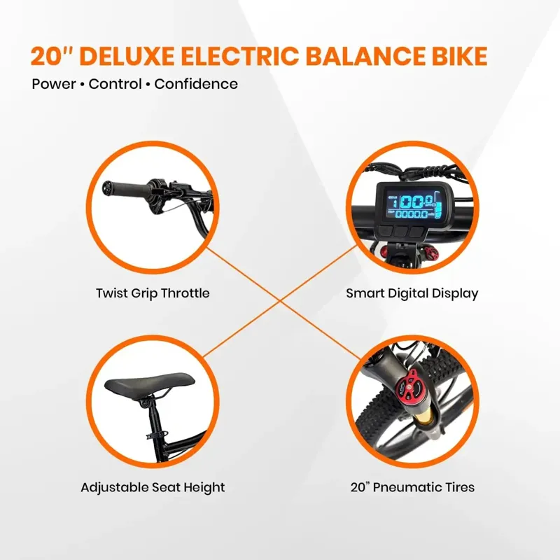 Orion E20X 20 inch 500W 48V Deluxe Electric Balance Bike-4