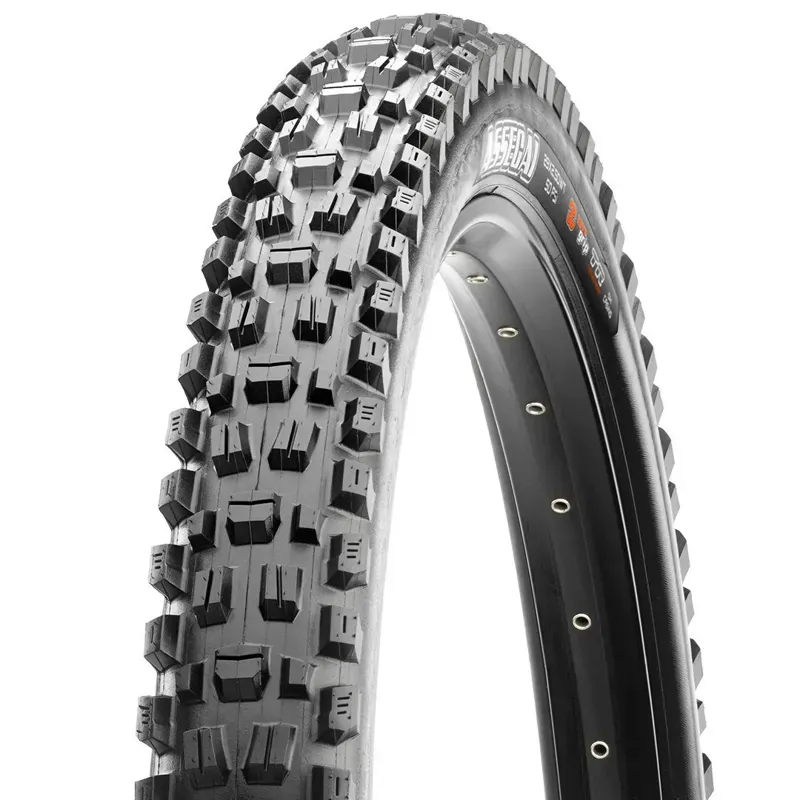 Maxxis Assegai Tire - 29 X 2.5 Tubeless Folding Black 3C MaxxGrip DH Wide Trail Black 29 x 2.50