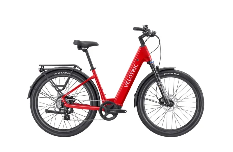 Velotric Discover 2 Step-Through eBike in Cherry Crimson